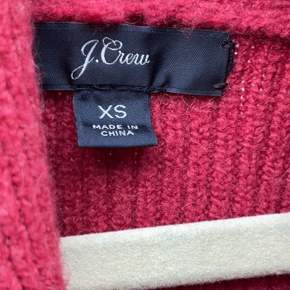 🌺 J.CREW; Long Ribbed Cardigan Merlot Supersoft Yarn Sweater. Fits Misses XS-S! - Picture 2 of 9